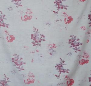 "  tissu ancien fleuri, tons fanés , 19ème /1900......................./E/