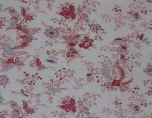 Tissu ancien, 1900 , belles fleurs d'indienne