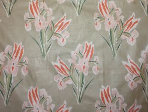  BEAU TISSU ANCIEN 1900 DECOR D IRIS