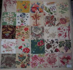 LOT DE 25 COUPONS DE TISSUS ANCIENS POUR PATCHWORK