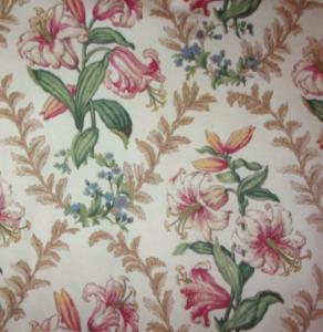 Tissu ancien jolies fleurs de lys