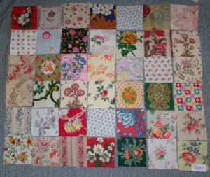  Lot de 42 petits coupons de tissus anciens pour patchwork../////