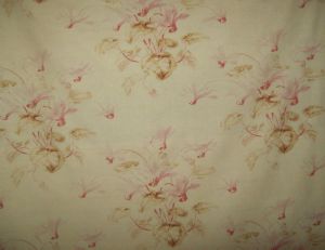 TRES JOLI TISSU ANCIEN FLEURI ART NOUVEAU