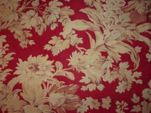 JOLI TISSU ANCIEN FLEURI 1900