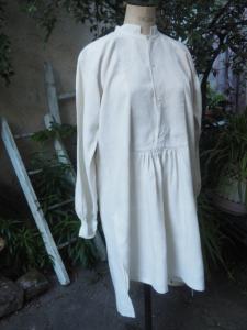 Chemise ancienne pour homme , 19 ème, grande encolure
