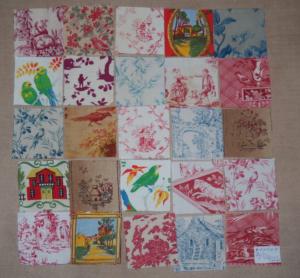 petits coupons pour patchwork, petits coupons de tissus anciens , petits motifs