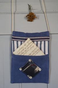 pochette à suspendre en tissus anciens, rangement, couture 
