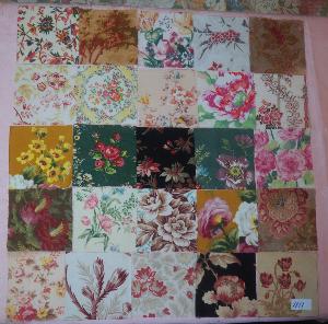   LOT DE 25 COUPONS DE TISSUS ANCIENS POUR PATCHWORK