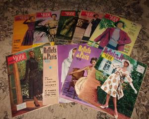 9 revues anciennes " Votre Mode "  années 55/60
