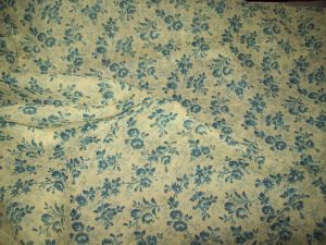 FIN TISSU ANCIEN PETITES FLEURS