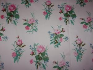 Tissu ancien, jolies roses