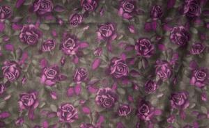 TISSU ANCIEN JOLIES ROSES...